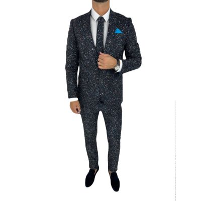GIOVANNI PERA Garnitur męski D629-G kropki, konfetti, kolorowa podszewka, wesoły | Sklep GriShop.eu | Garnitury
