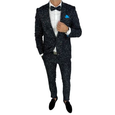 GIOVANNI PERA Garnitur męski D629-G kropki, konfetti, kolorowa podszewka, wesoły | Sklep GriShop.eu | Garnitury