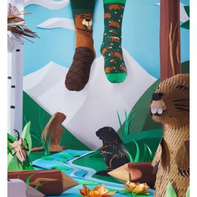 MANY MORNINGS skarpetki kolorowe wesołe bobry Beaverly Heels | Sklep GriShop.eu | Galanteria i dodatki