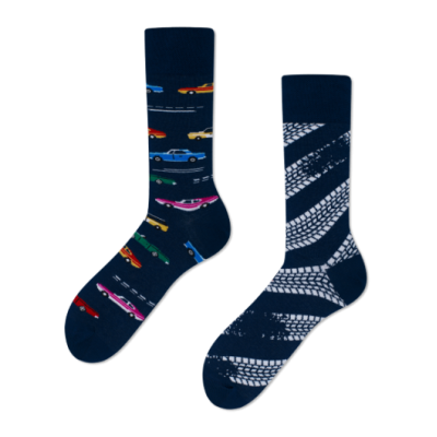 MANY MORNINGS skarpetki kolorowe wesołe auta samochody Fast Cars | Sklep GriShop.eu | Galanteria i dodatki