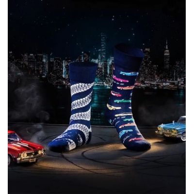 MANY MORNINGS skarpetki kolorowe wesołe auta samochody Fast Cars | Sklep GriShop.eu | Galanteria i dodatki