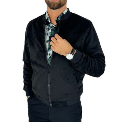 MACKTEN Bluza/Kurtka męska KMC1 czarna, rozpinana na stójce | Sklep GriShop.eu | Bluzy