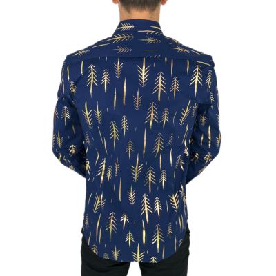 OPPOSUITS Koszula męska granatowa O18 złoty wzór, imprezowa | Sklep GriShop.eu | Koszule