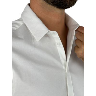 GIOVANNI PERA Koszula męska GP347 elastyczna, biała | Sklep GriShop.eu | Koszule