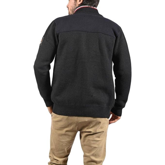 SCOTT - Sweter męski czarno-granatowy SC2 rozpinany, ciepły | Sklep GriShop.eu | Swetry