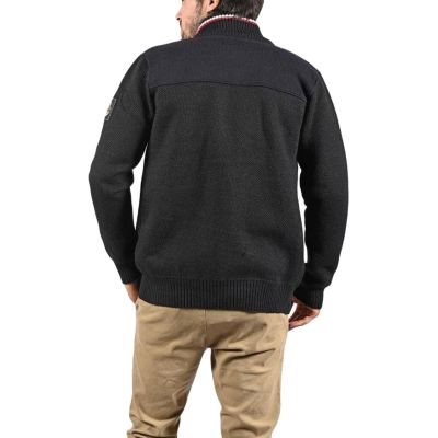 SCOTT - Sweter męski czarno-granatowy SC2 rozpinany, ciepły | Sklep GriShop.eu | Swetry