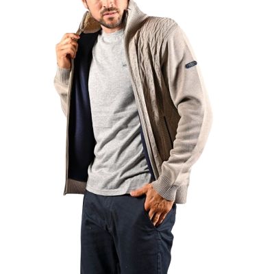SCOTT - Sweter męski beżowy SC1 rozpinany, ciepły | Sklep GriShop.eu | Swetry