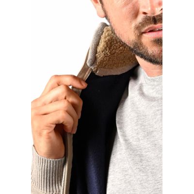 SCOTT - Sweter męski beżowy SC1 rozpinany, ciepły | Sklep GriShop.eu | Swetry