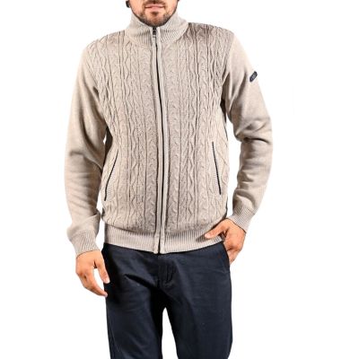 SCOTT - Sweter męski beżowy SC1 rozpinany, ciepły | Sklep GriShop.eu | Swetry