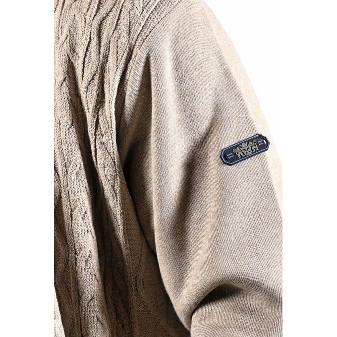 SCOTT - Sweter męski beżowy SC1 rozpinany, ciepły | Sklep GriShop.eu | Swetry