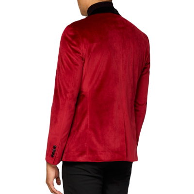 OPPOSUITS Marynarka męska MO3 czerwona, aksamit, ekskluzywna, DINNER JACKET - BURGUNDY | Sklep GriShop.eu | Marynarki