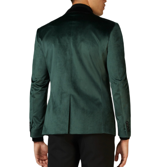 OPPOSUITS Marynarka męska MO4 zielona, aksamit, ekskluzywna, DINNER JACKET - RICH GREEN | Sklep GriShop.eu | Marynarki