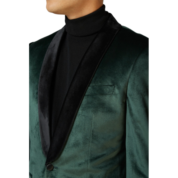 OPPOSUITS Marynarka męska MO4 zielona, aksamit, welur, ekskluzywna, DINNER JACKET - RICH GREEN | Sklep GriShop.eu | Marynarki