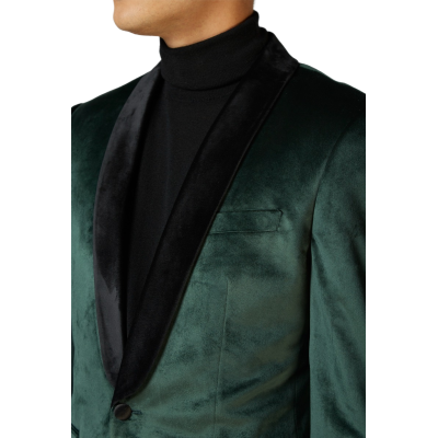 OPPOSUITS Marynarka męska MO4 zielona, aksamit, welur, ekskluzywna, DINNER JACKET - RICH GREEN | Sklep GriShop.eu | Marynarki