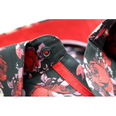 DANIEL BESSI Koszula męska fb540 ekskluzywna róże kwiaty kolorowa | Sklep GriShop.eu | Koszule