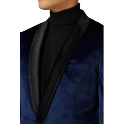 OPPOSUITS Marynarka męska MO5 granatowa, aksamit, ekskluzywna, DINNER JACKET - DEEP BLUE | Sklep GriShop.eu | Strona główna