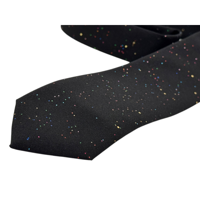 OPPOSUITS elegancki krawat czarny brokatowy, połysk | Sklep GriShop.eu | Krawaty