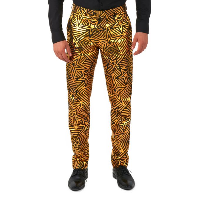 OPPOSUITS Garnitur męski z krawatem, złoto-czarny GOLDEN GEO STAR gwiazdy | Sklep GriShop.eu | Garnitury