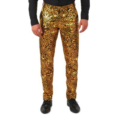 OPPOSUITS Garnitur męski z krawatem, złoto-czarny GOLDEN GEO STAR gwiazdy | Sklep GriShop.eu | Garnitury