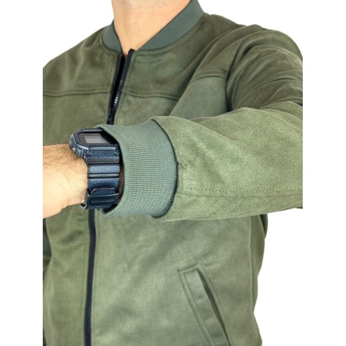 MACKTEN Bluza/Kurtka męska KMC2 khaki, zielona, rozpinana na stójce | Sklep GriShop.eu | Bluzy