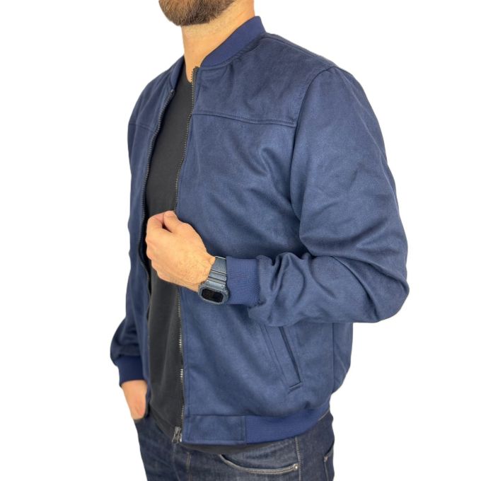 MACKTEN Bluza/Kurtka męska KMC4 granatowa, rozpinana na stójce | Sklep GriShop.eu | Bluzy