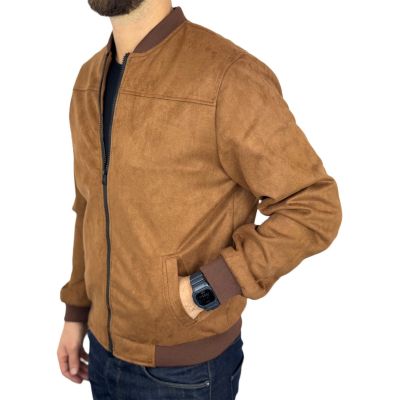 MACKTEN Bluza/Kurtka męska KMC5 brązowa, ruda, rozpinana na stójce | Sklep GriShop.eu | Bluzy