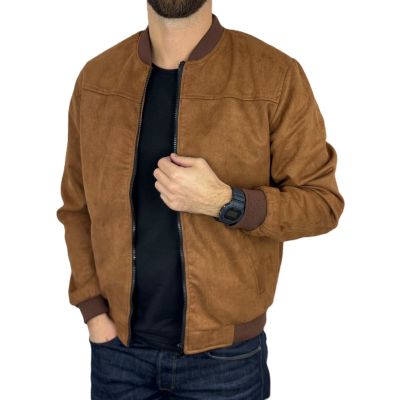 MACKTEN Bluza/Kurtka męska KMC5 brązowa, ruda, rozpinana na stójce | Sklep GriShop.eu | Bluzy