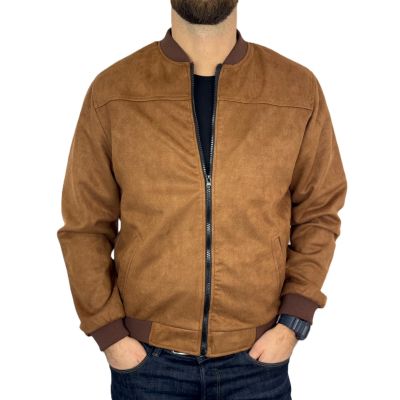 MACKTEN Bluza/Kurtka męska KMC5 brązowa, ruda, rozpinana na stójce | Sklep GriShop.eu | Bluzy