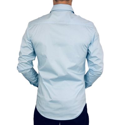 GIOVANNI PERA Koszula męska GP372 elastyczna SLIM błękitna, niebieska | Sklep GriShop.eu | Koszule