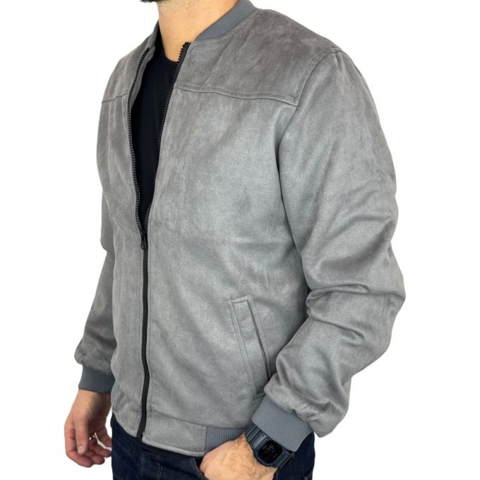 MACKTEN Bluza/Kurtka męska KMC3 szara, rozpinana na stójce | Sklep GriShop.eu | Bluzy