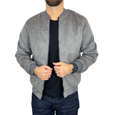 MACKTEN Bluza/Kurtka męska KMC3 szara, rozpinana na stójce | Sklep GriShop.eu | Bluzy