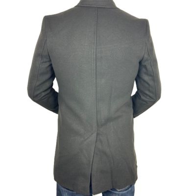 MACKTEN Płaszcz męski czarny, elegancki z wełną | Sklep GriShop.eu | Kurtki