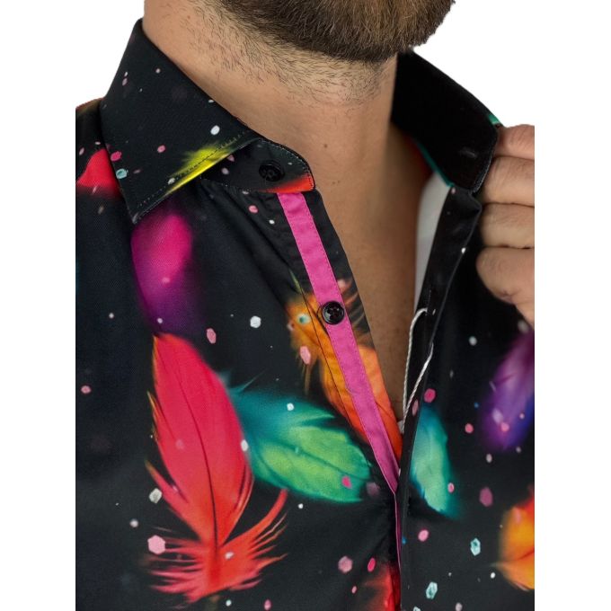 GUISEPPE LUIGI Koszula męska GL68 kolorowa, pióra | Sklep GriShop.eu | Koszule