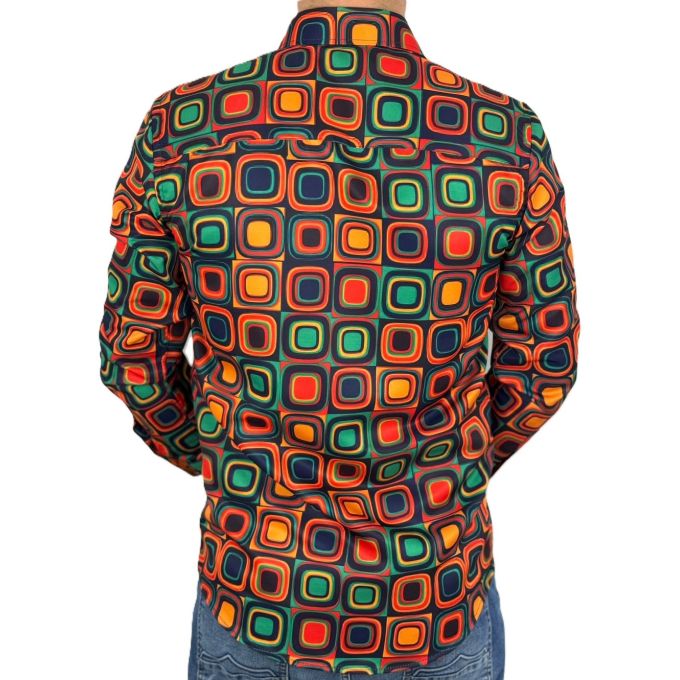 GUISEPPE LUIGI Koszula męska GL80 kolorowa, kwadraty, retro | Sklep GriShop.eu | Koszule