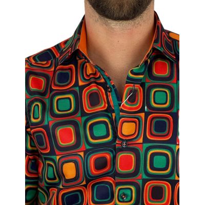 GUISEPPE LUIGI Koszula męska GL80 kolorowa, kwadraty, retro | Sklep GriShop.eu | Koszule