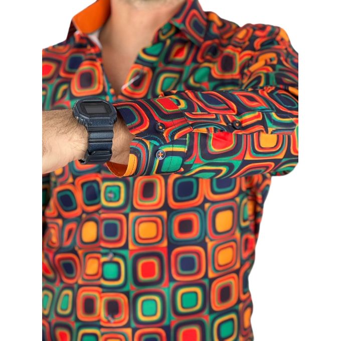 GUISEPPE LUIGI Koszula męska GL80 kolorowa, kwadraty, retro | Sklep GriShop.eu | Koszule