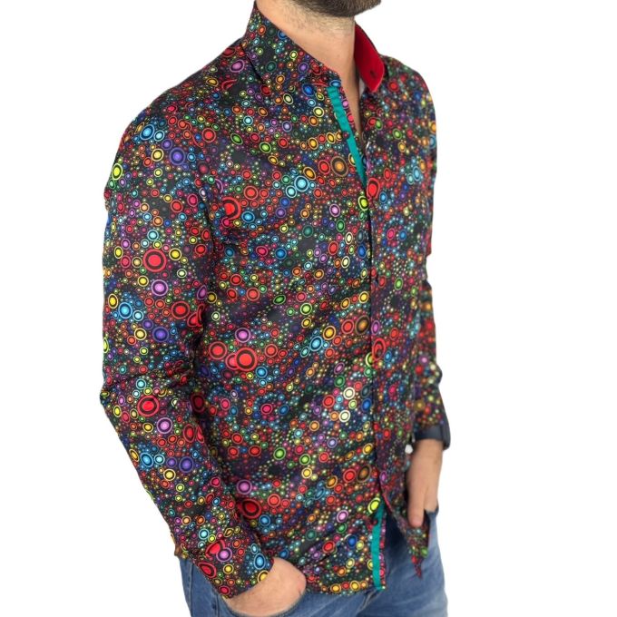 GUISEPPE LUIGI Koszula męska GL79 kolorowa, kółka | Sklep GriShop.eu | Koszule