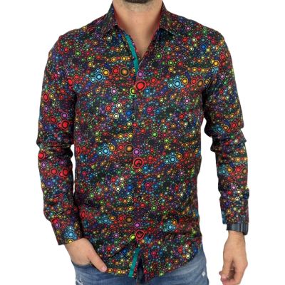 GUISEPPE LUIGI Koszula męska GL79 kolorowa, kółka | Sklep GriShop.eu | Koszule