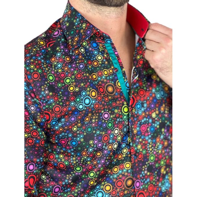 GUISEPPE LUIGI Koszula męska GL79 kolorowa, kółka | Sklep GriShop.eu | Koszule