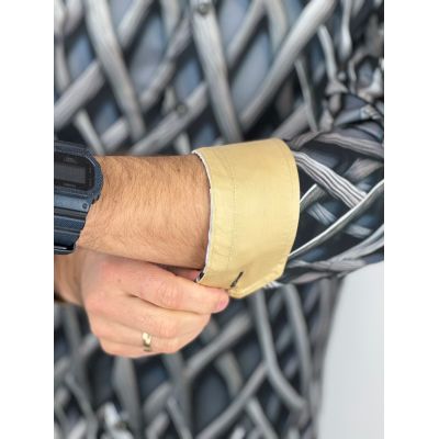 GUISEPPE LUIGI Koszula męska GL81 plecionka 3D, szara | Sklep GriShop.eu | Koszule