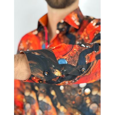 GUISEPPE LUIGI Koszula męska GL84 czerwona, lawa, czarna | Sklep GriShop.eu | Koszule