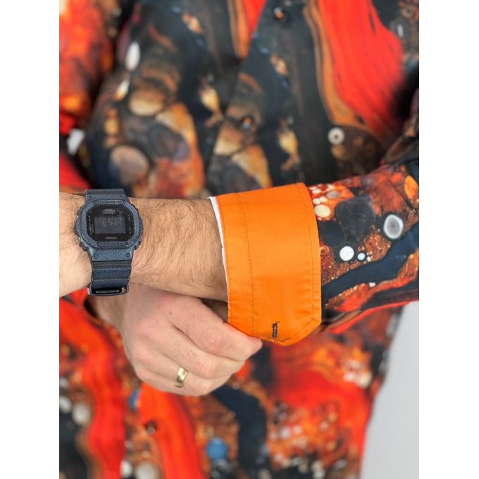 GUISEPPE LUIGI Koszula męska GL84 czerwona, lawa, czarna | Sklep GriShop.eu | Koszule