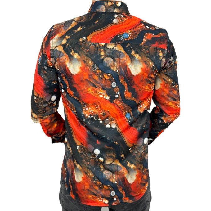 GUISEPPE LUIGI Koszula męska GL84 czerwona, lawa, czarna | Sklep GriShop.eu | Koszule