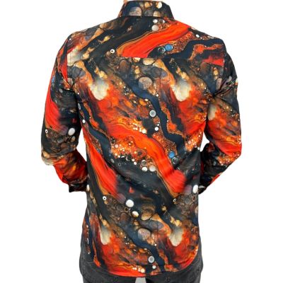 GUISEPPE LUIGI Koszula męska GL84 czerwona, lawa, czarna | Sklep GriShop.eu | Koszule