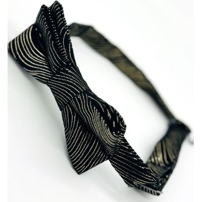 GIOVANNI PERA elegancka mucha muszka czarno złota D41 | Sklep GriShop.eu | Muszki
