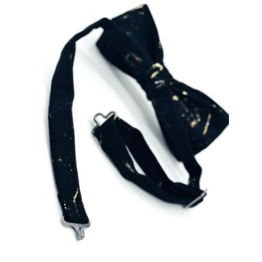 GIOVANNI PERA elegancka mucha muszka czarno złota D44 | Sklep GriShop.eu | Muszki 2