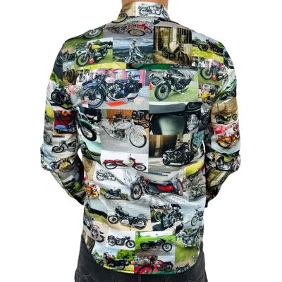 DANIEL BESSI Koszula męska fb106 motory, kolorowa | Sklep GriShop.eu | Koszule