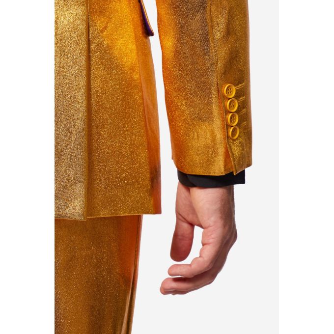OPPOSUITS Garnitur męski z krawatem, złoty, GROOVY GOLD, imprezowy, połysk, blask | Sklep GriShop.eu | Garnitury