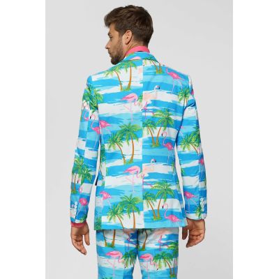 OPPOSUITS Garnitur męski z krawatem, kolorowy, flamingi, palmy, wakacje | Sklep GriShop.eu | Garnitury
