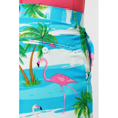 OPPOSUITS Garnitur męski z krawatem, kolorowy, flamingi, palmy, wakacje | Sklep GriShop.eu | Garnitury